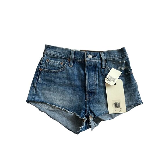 LEVIS Micro High Rise Denim Shorts Size 25 NEW with tags - Picture 2 of 7